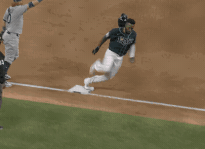 Baseball Game In Stadium With Chevrolet Advertisement GIF