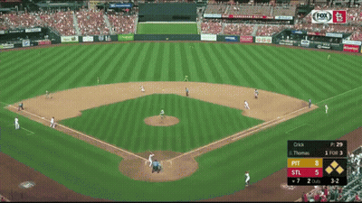 Baseball Game In Stadium With DeWalt Ads GIF