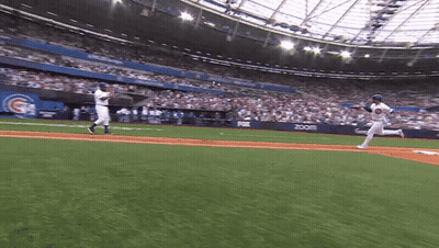 Baseball Game In Stadium With Fox Logo GIF