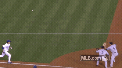 Baseball Game On Field With MLB.com GIF
