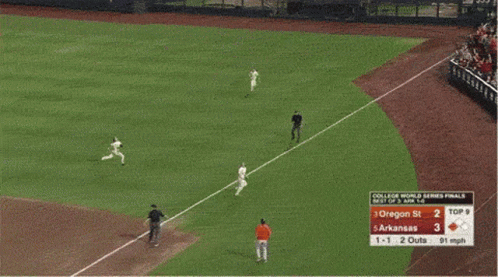 Baseball Game Oregon Vs Arkansas GIF