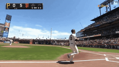 Baseball Game Score 5 To 0 GIF
