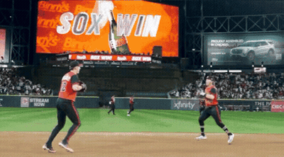 Baseball Game Sox Win Screen GIF