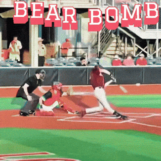 Baseball Game Under Bear Bomb Banner GIF