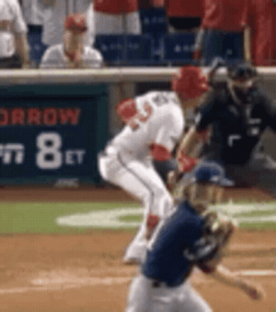 Baseball Game With Arrow Sign GIF