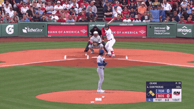Baseball Game With Bank Of America Advertisement GIF
