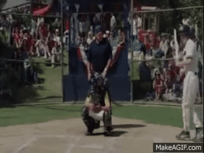 Baseball Game With Catcher And Umpire GIF