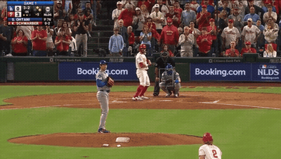 Baseball Game With Crowd And Booking.com Banner GIF