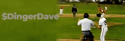 Baseball Game With $ Dingerdave Sign GIF