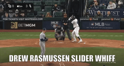 Baseball Game With Drew Rasmussen Slider Whiff GIF