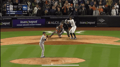 Baseball Game With LoanDepot Ad In Outfield GIF