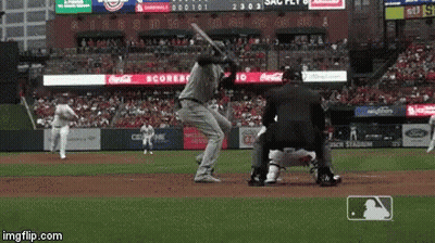 Baseball Game With Sac Fly Scoreboard GIF