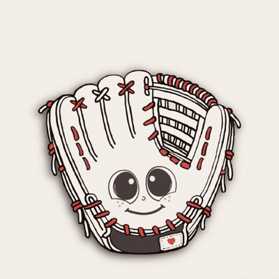 Baseball Glove Saying Love You GIF