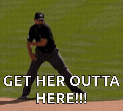 Baseball Pitcher Says Get Her Outta Here on Mound
