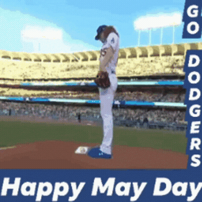 Baseball Pitcher With Happy May Day GIF