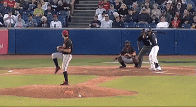 Baseball Pitcher With Jersey Saying A GIF