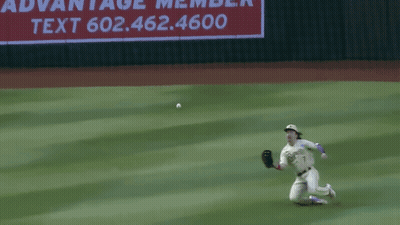 Baseball Player Catching Ball Near Advantage Member Ad GIF