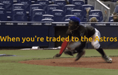 Baseball Player Catching Ball When You're Traded To The Astros GIF