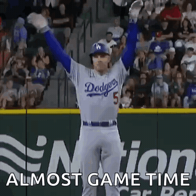 Baseball Player Celebrating Almost Game Time GIF