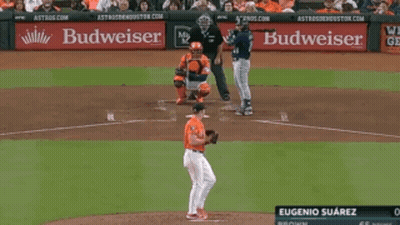 Baseball Player Celebrating With Letter A On Jersey GIF