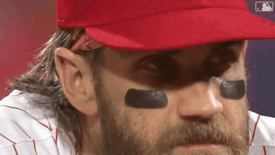 Baseball Player Close Up With MLB Logo GIF