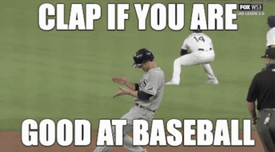 Baseball Player Dancing Clap If Good At Baseball GIF