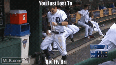 Baseball Player Dancing You Just Lost To Big Fly Bri GIF