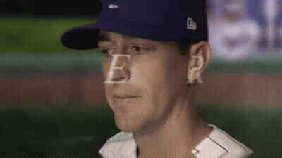 Baseball Player Face With Letter E GIF
