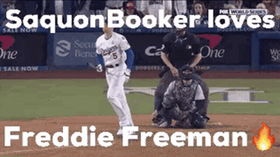 Baseball Player Freddie Freeman Jersey GIF