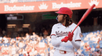 Baseball Player Holding Bat GIF