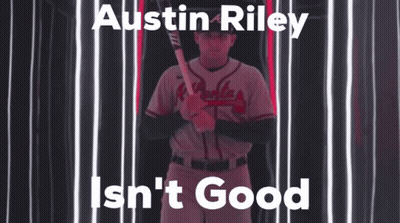 Baseball Player Holding Bat Austin Riley Isn't Good GIF