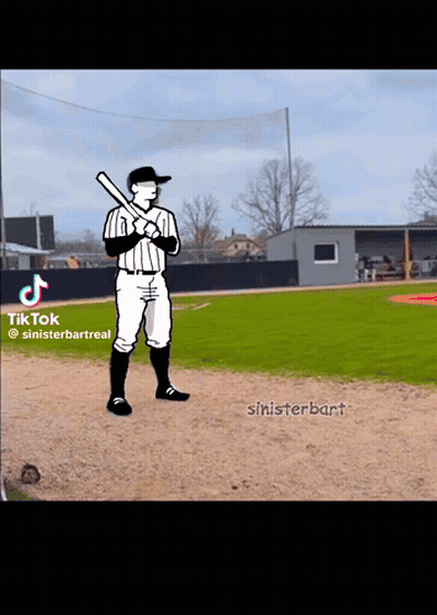 Baseball Player Holding Bat Sinisterbart GIF