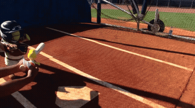 Baseball Player Holding Bat With Helmet And Gloves GIF