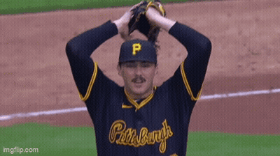 Baseball Player Holding Glove Over Head GIF