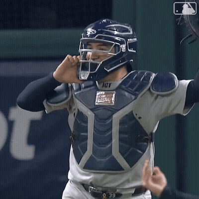 Baseball Player Hugging Teammate GIF