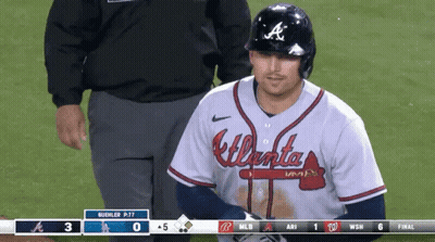 Baseball Player In Atlanta Jersey GIF
