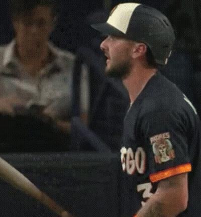 Baseball Player In Black And White Hat Number 2 GIF