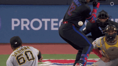 Baseball Player In Black Jersey Number 12 GIF
