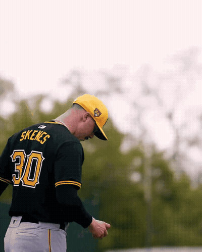 Baseball Player In Black Jersey Number 30 GIF