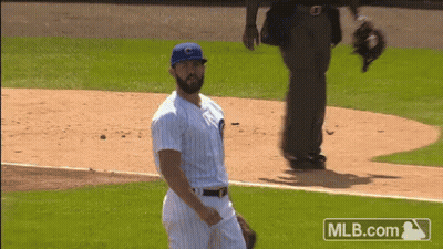 Baseball Player In Blue Cap GIF