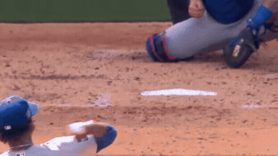 Baseball Player In Blue Hat And White Jersey GIF