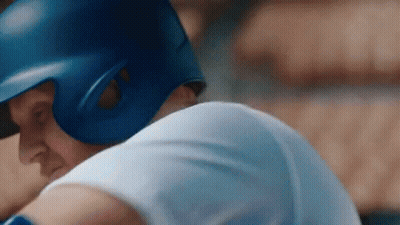 Baseball Player In Blue Helmet And White Shirt GIF