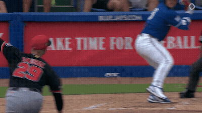Baseball Player In Blue Jersey Number 29 GIF