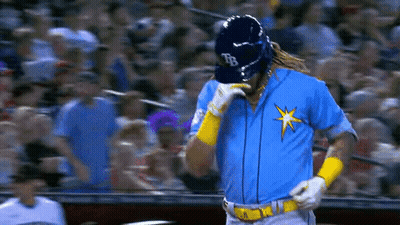 Baseball Player In Blue Jersey With Star GIF