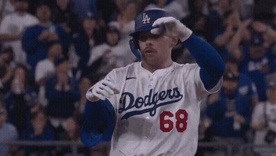 Baseball Player In Blue Nike Shirt With Crowd GIF