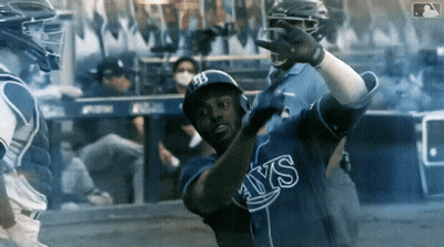 Baseball Player In Blue Rays Jersey GIF