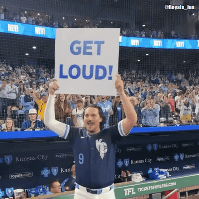 Baseball Player In Blue Royals Uniform GIF