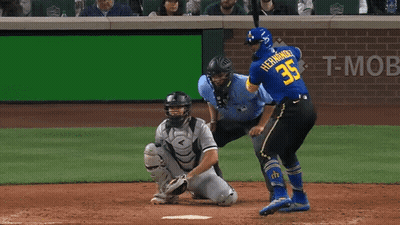 Baseball Player In Blue Seattle Jersey Running GIF
