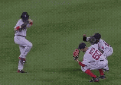 Baseball Player In Boston Jersey Walking GIF