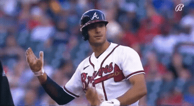 Baseball Player In Braves Jersey GIF
